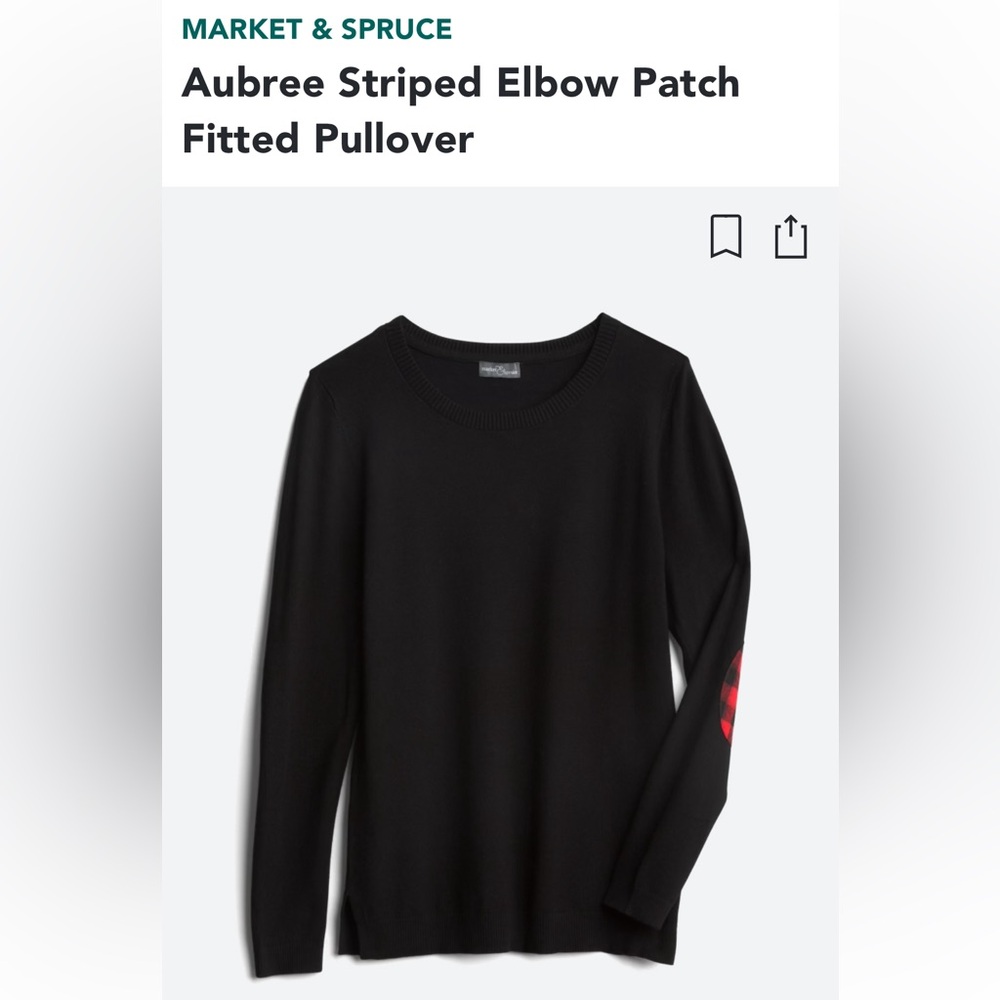 VGUC market and spruce Aubree striped elbow fitted pullover size large